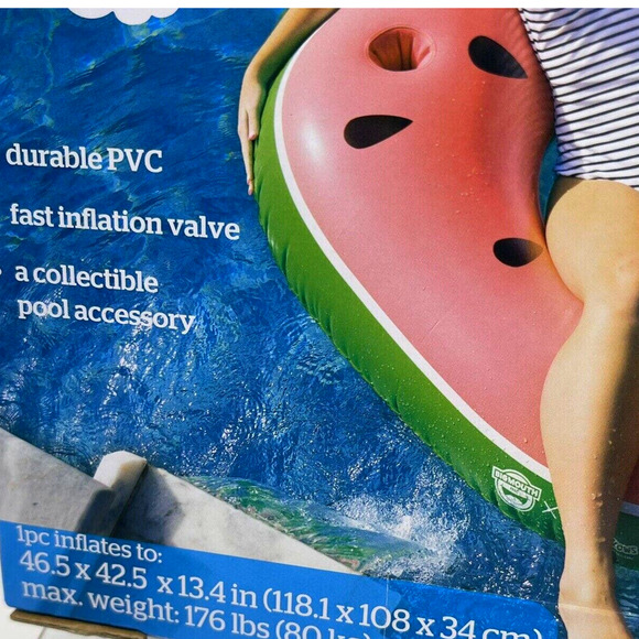 BigMouth Squishmallows Wanda the Watermelon & Tristan the Triceratops Pool Float - Picture 4 of 14